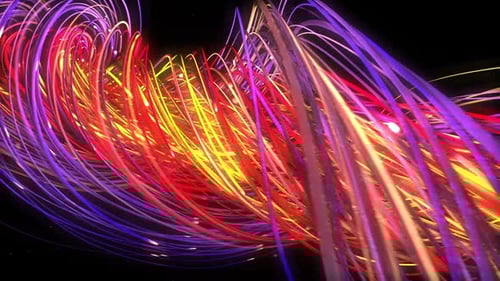 Colorful Abstract Glowing Particle Streaks Flowing Loopable Background Animation