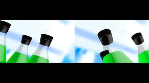 Green Filled Test Tubes