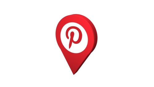 3D Rotating Pinterest Social Media Pin Icon Animation
