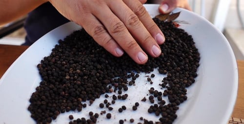 Black Pepper on Plate