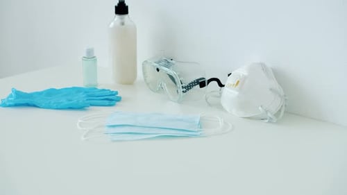 Personal protective equipment: Masks, Gloves, and Sanitizer