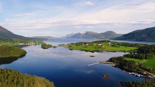 Aerial Footage Beautiful Nature Norway.