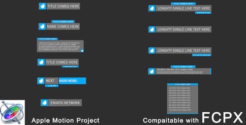 Simple Lower Thirds - 12 Pack - Apple Motion