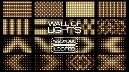 Dynamic Wall of Lights Animated Background Patterns