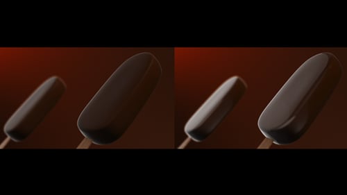 Seamless Loop Animation of Chocolate Ice Cream Bars