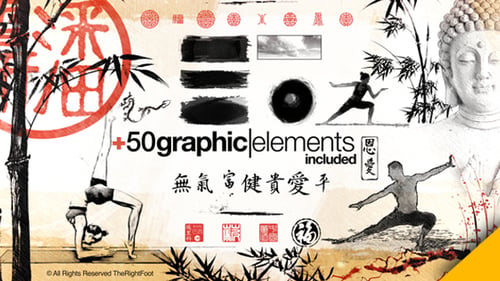 Animated Zen Brush Yoga and Meditation Title Pack