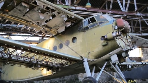 Damaged Airplane in Disrepair