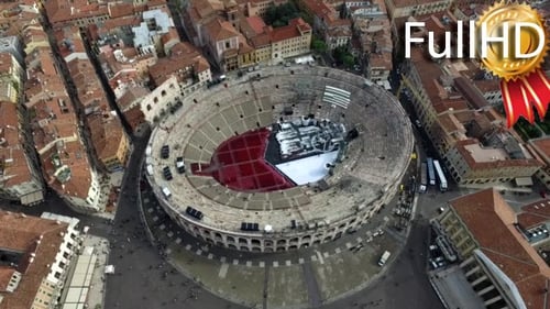 Aerial View of the City Centre of Verona