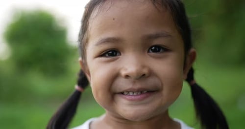 Happy smiling child girl