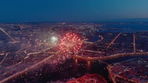 Festive Salute Over the Peter and Paul Fortress in a Significant Victory Day for the Country on May