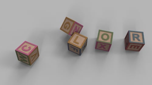 Animated Wooden Blocks Spelling Educational Words Intro