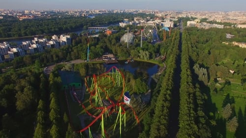 Aerial View Of Amusment Park