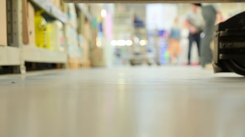 Pallets With Goods Falls On The Floor