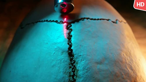 Laser Device on Skull Close Up