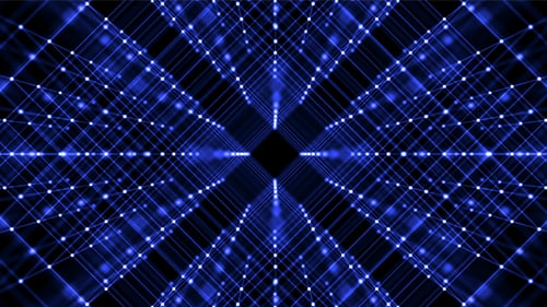 Grid Of Lines and Dots Of Amazing Blue color
