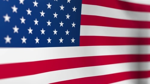 Seamless American Flag Waving Loop Background