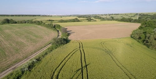 Aerial Footage Of Wheatfield 3