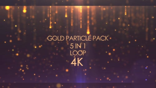 Golden Shimmering Particles Falling Loop Background