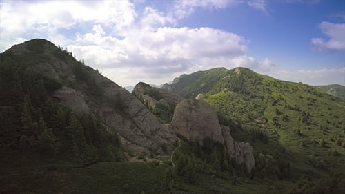 Aerial View of Beautiful Mountain Landscape