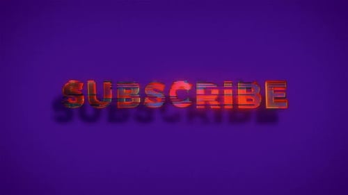 Glitch Effect Subscribe Text Animation