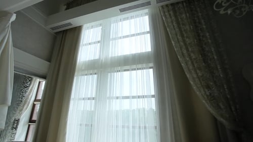 Window with Translucent Curtains