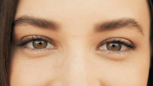 Extreme Close Up of a Woman's Face and Eyes