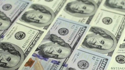 Hundred Dollar Bills Piled Together, Money Background