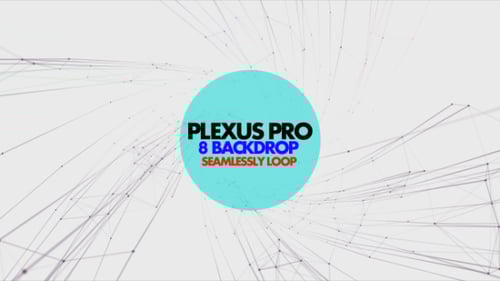 Dynamic Geometric Plexus Network Connection Background