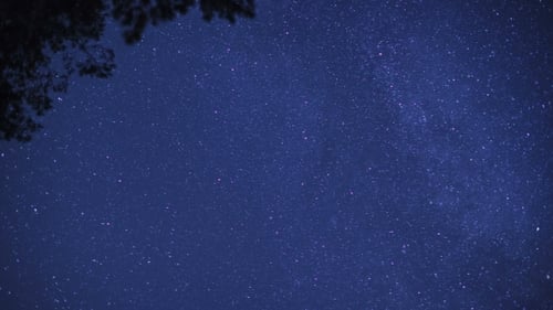 Der nächtliche Sternenhimmel. Milchstraße. Sternschnuppen.