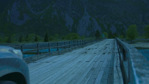 Car On Wooden Bridge