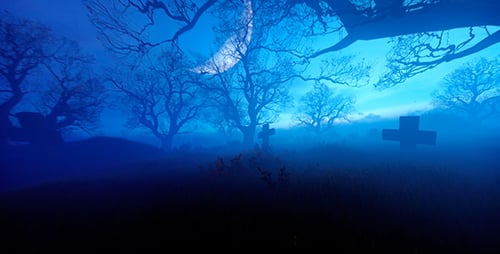 Scary Forest in Halloween