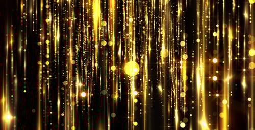 Golden Shimmering Light Particles Celebration Background Loop