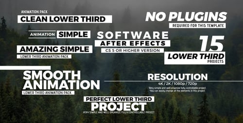 Clean Animated Lower Third Titles with Modern Design