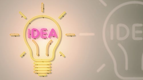 Idea Light Bulb Neon