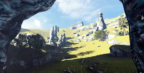Virtuelle Simulator-Bewegung durch den Wald