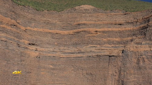 Rocky Cliffside with Various Strata Layers