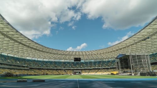 Floating Clouds In The Stadium.