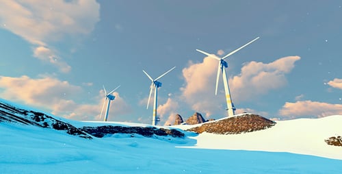 Panorama With Wind Power Plants