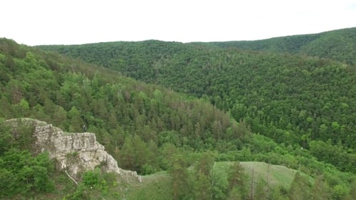 Rock Climber On Cliff