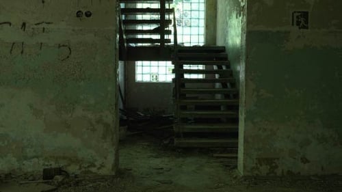 Stairs in the Abandoned Hospital