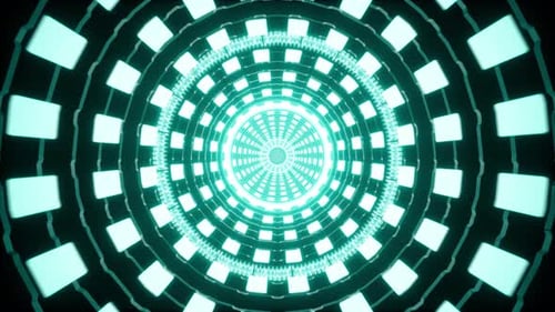 Futuristic Glow Transportation Tunnel 4K 02