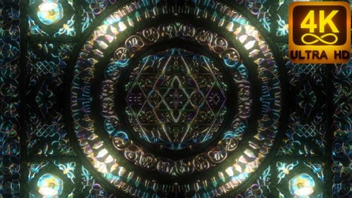 Star Of David Vidéo psychédélique 3D Motion Art Symboles hébreux anciens 4k Vj Loop Kaléidoscope visuel