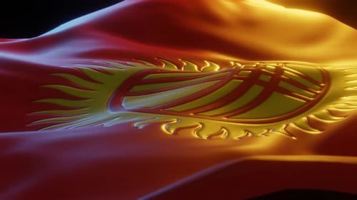 Kirgisistan - stilisierte Flagge