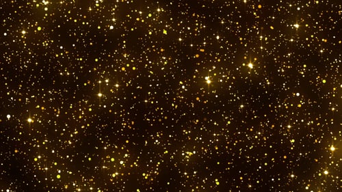 Golden Shimmering Glitter Particles Loop Background