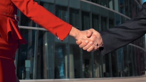 Professional Handshake Between Business People