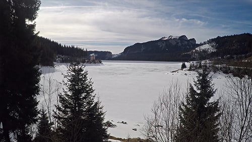 Aerial Frozen Lake