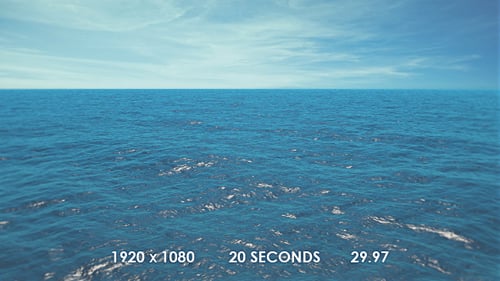 Flying Above the Ocean Towards Sea Horizon