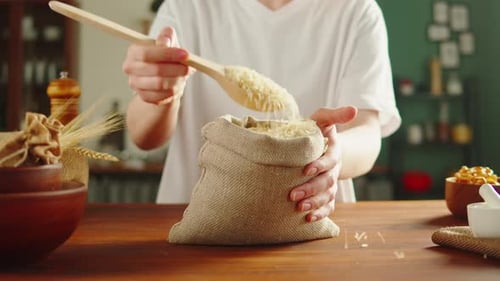Rice Texture Closeup