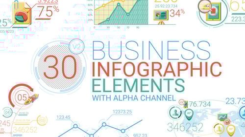 Flat Design Business Infographic Elements Pack
