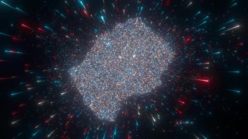 Abstract Map Of Lesotho